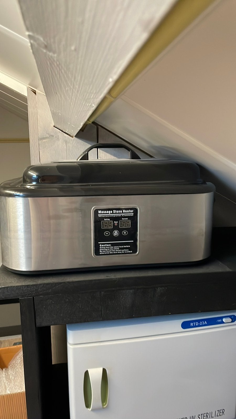 Grote hotstonepan met thermostaat, Ophalen, Hotstone