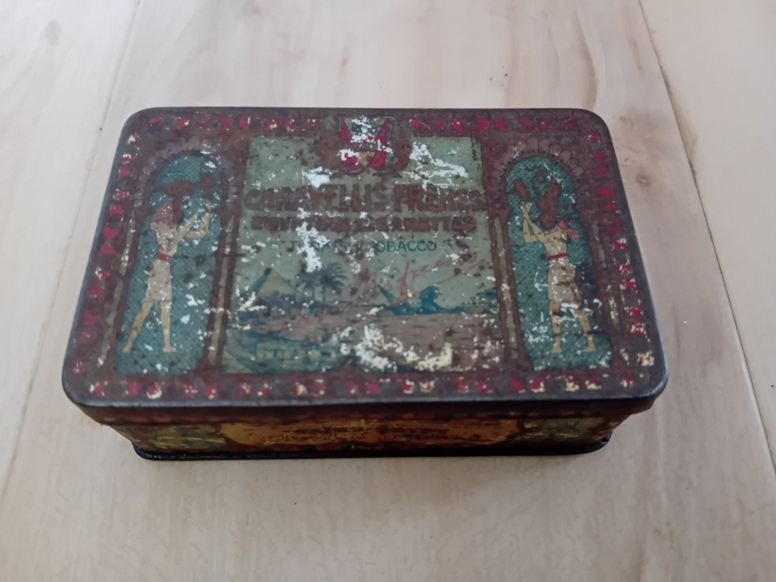 Vintage Caravelis Frères sigarettenblikje, Ophalen of Verzenden