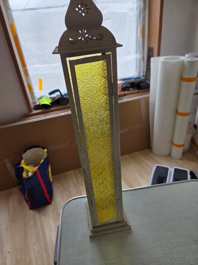 Mooie Marokkaanse kaarsenhouder - 66cm hoog, Huis en Inrichting, Woonaccessoires | Kandelaars en Kaarsen, Gebruikt, Overige kleuren