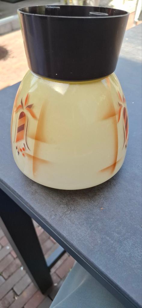 Vintage glazen plafonniere art-deco,Retro, Ophalen