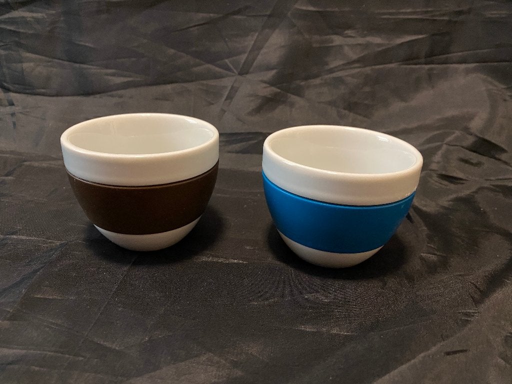 Design Set van 2 Koziol cappuccino kopjes, Huis en Inrichting, Keuken | Servies, Gebruikt, Ophalen of Verzenden, Overige stijlen