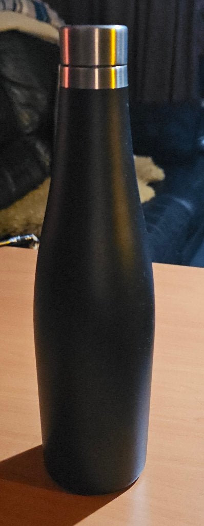 Drinkfles RVS, Flessenkoeler, Nieuw, Ophalen of Verzenden, Zwart