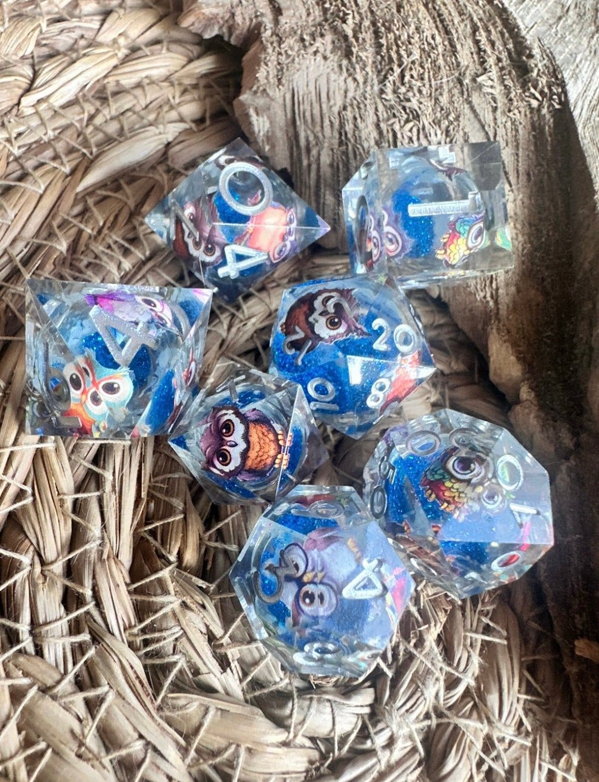 Dnd Dice / Uilen / Owl / D&D / RPG / Dobbelstenen, Hobby en Vrije tijd, Ophalen of Verzenden, Nieuw