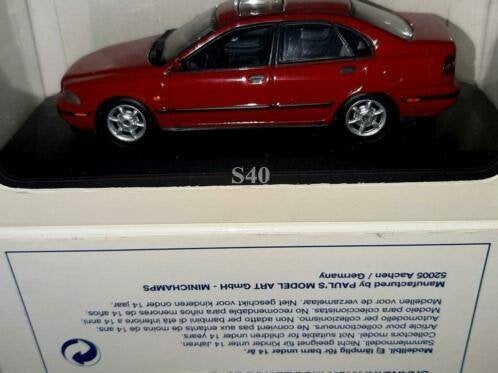 Minichamps Volvo S40 helder rood Volvo promotiemodel, Hobby en Vrije tijd, Modelauto's | 1:43, Ophalen of Verzenden, Nieuw, Auto