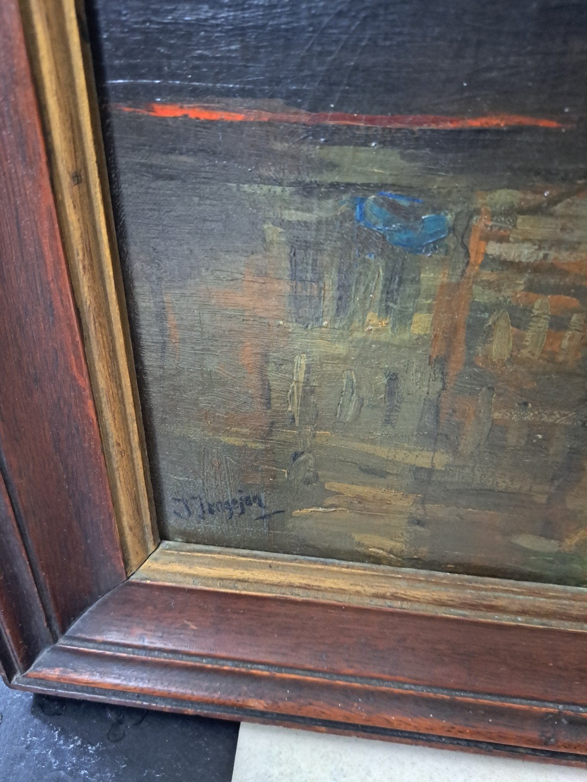 Schilderij gesign j Jongejan alleen afhalen heeft lichte c, Antiek en Kunst, Ophalen