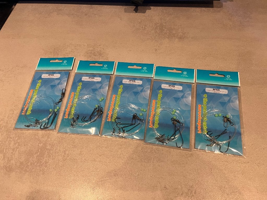 adv 266 / NIEUW 1 set van 5 pakjes paternosters, Watersport en Boten, Hengelsport | Zeevissen, Ophalen of Verzenden, Nieuw, Haak