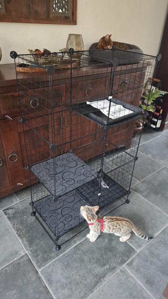Kattenbench, op verschillende manieren in elkaar te zetten., Dieren en Toebehoren, Ophalen, Zo goed als nieuw