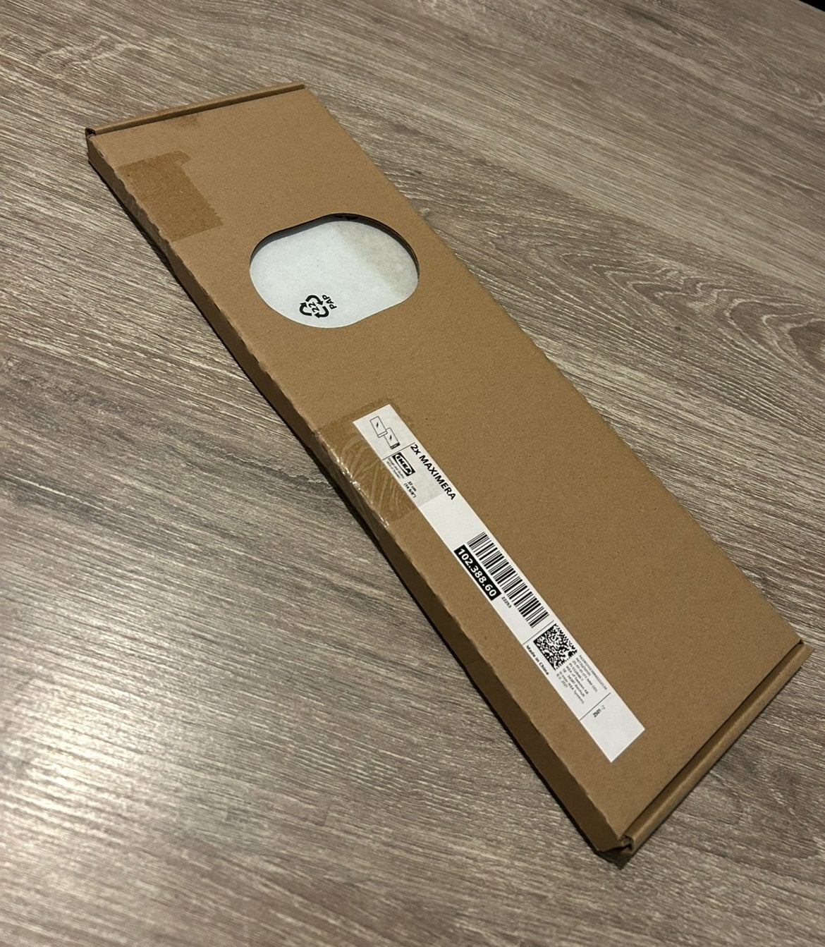 2x glas inzet ladezijkant hoog / ikea maximera 102.388.60, Ophalen of Verzenden, Zo goed als nieuw