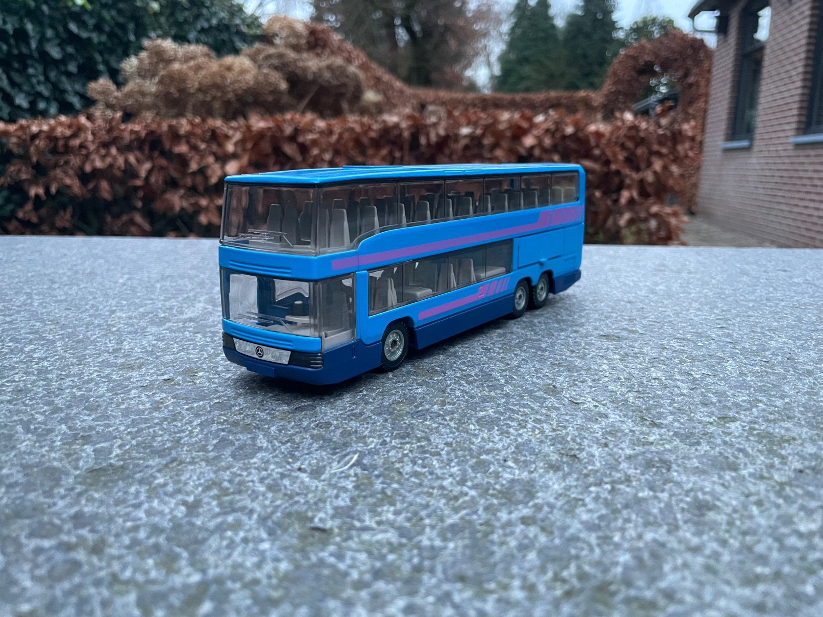 Siku 3814 - Mercedes O404 Dubbeldekker bus blauw, Hobby en Vrije tijd, Modelauto's | 1:50, Ophalen of Verzenden, Nieuw, Bus of Vrachtwagen