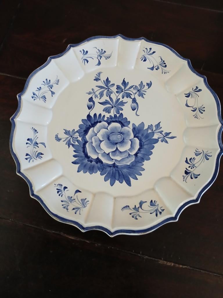 Bassano Blauw Decoratieve wandbord,24cm, Ophalen of Verzenden