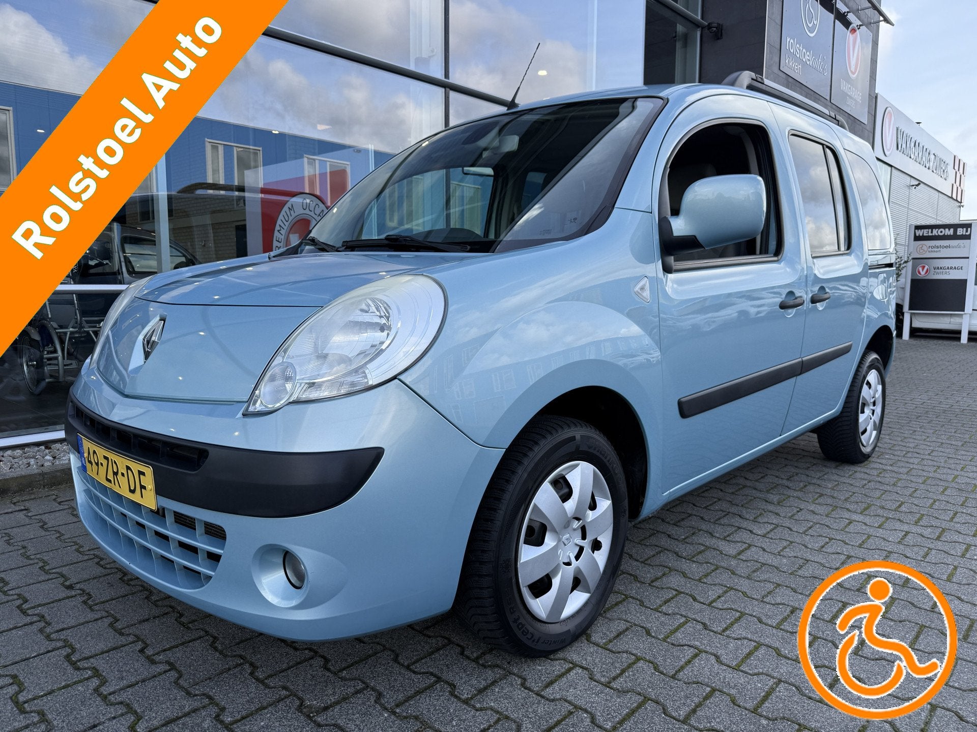 Renault Kangoo Family 3+1 Rolstoelauto 1.6-16V Expression (N, Stof, Gebruikt, Beige, Blauw