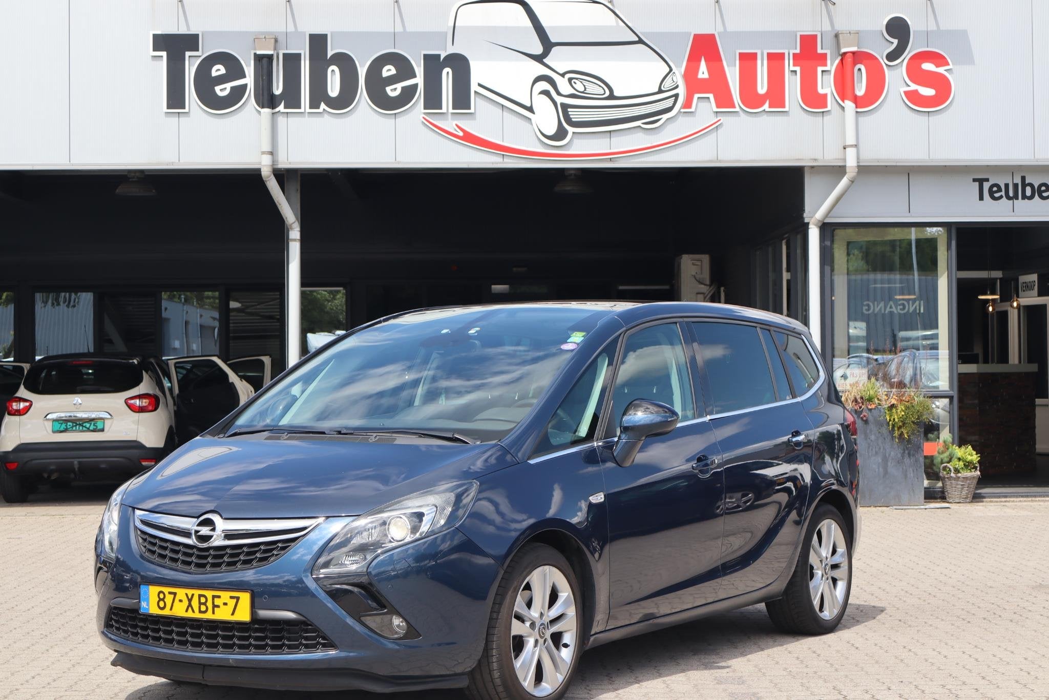 Opel Zafira Tourer 1.4 Cosmo Automaat, Panoramadak, Panorami, Auto's, Euro 5, Stof, 4 cilinders, Blauw