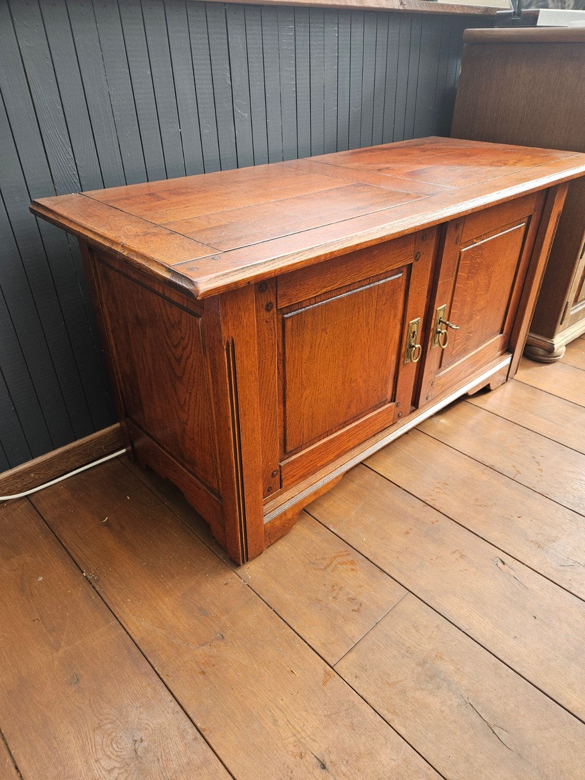 Eikenhouten kastje 115x50x60h - Vintage dressoir, Ophalen