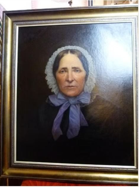 antiek portret Dame tracht Biedermeier rond 1860, Antiek en Kunst, Kunst | Schilderijen | Klassiek, Ophalen, Doek, Portret of Personen