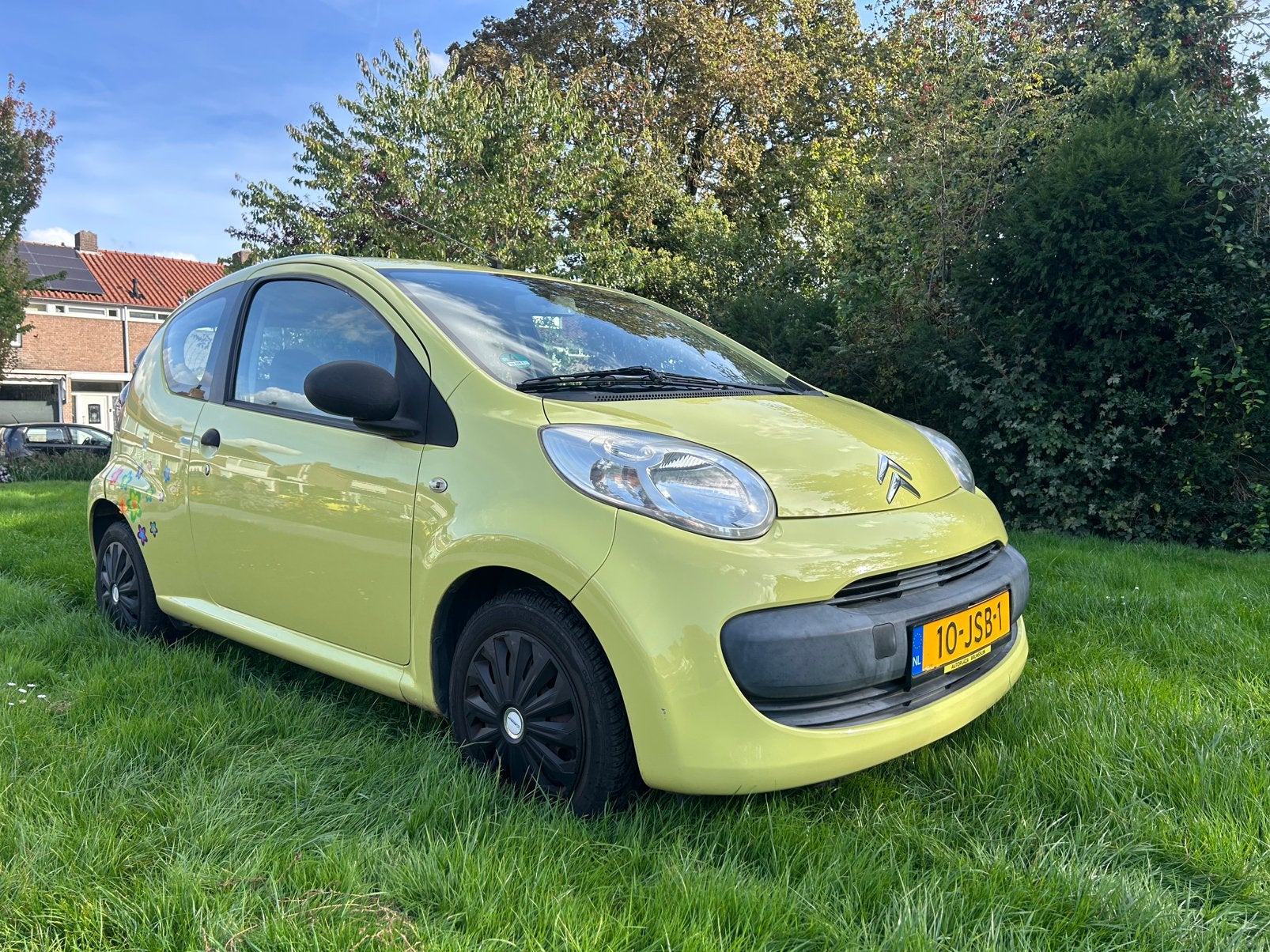 Citroën C1 1.0 3-DRS 2007 Geel, Auto's, Voorwielaandrijving, Euro 5, Stof, 4 stoelen
