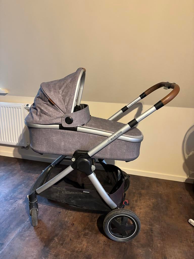 Maxicosi combiwagen grijs, Kinderen en Baby's, Kinderwagens en Combinaties, Ophalen of Verzenden, Gebruikt