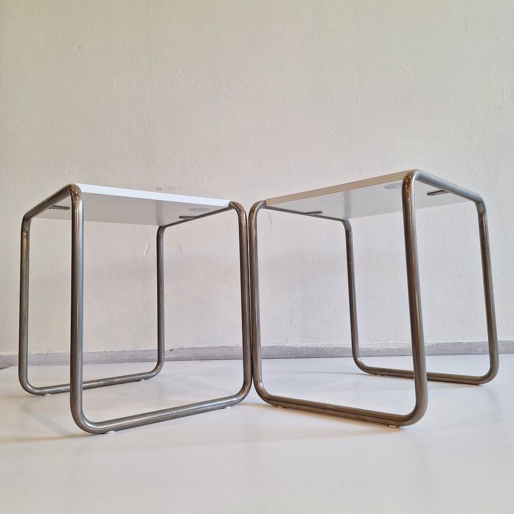 Set Of 2 vintage Side Tables B9 Marcel Breuer For Tecta, Minder dan 55 cm, Gebruikt, Ophalen of Verzenden, 60 cm of meer