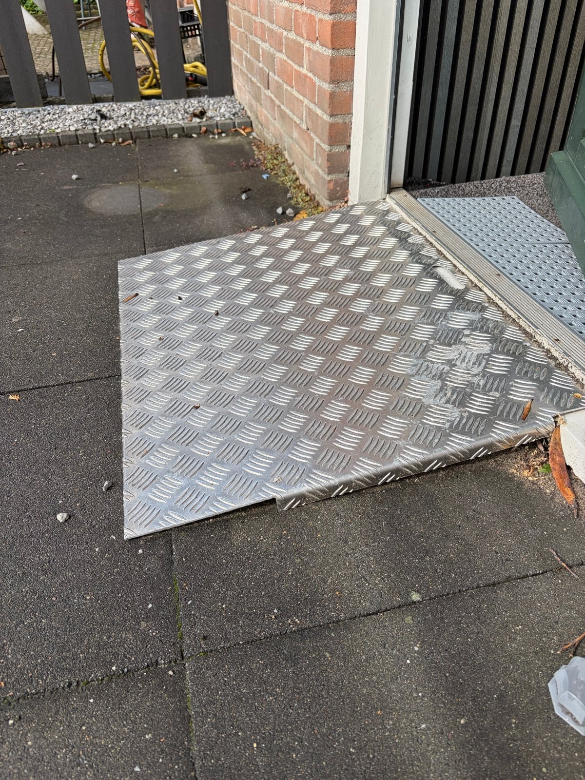Drempelhulp rvs plaat, Ophalen, Zo goed als nieuw
