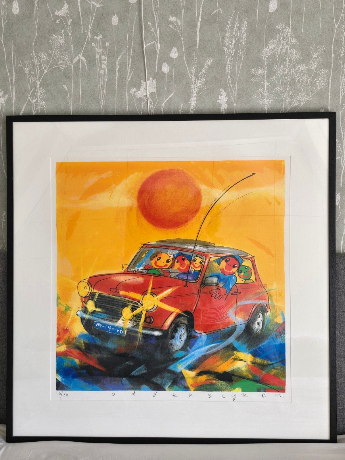 Ad Verstijnen Austin 7 - Zeefdruk, Antiek en Kunst, Gesigneerd, Ophalen, Personages en Fantasiefiguren, Zeefdruk