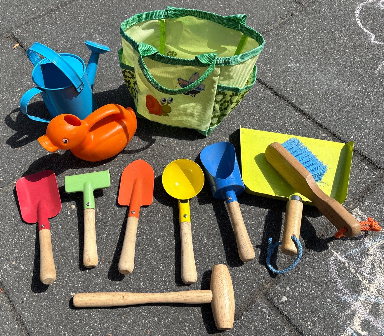 Speelgoed (moes)tuin met schepjes, gieters, bezem, etc.!, Ophalen of Verzenden, Gebruikt