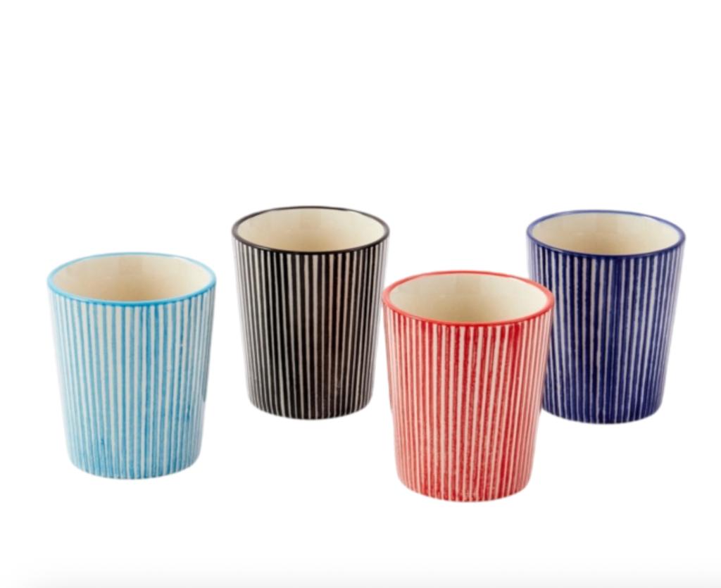 Polspotten Marine Striped Koffiekopjes | Van €45 voor, Polspotten, Nieuw, Ophalen of Verzenden, Overige stijlen