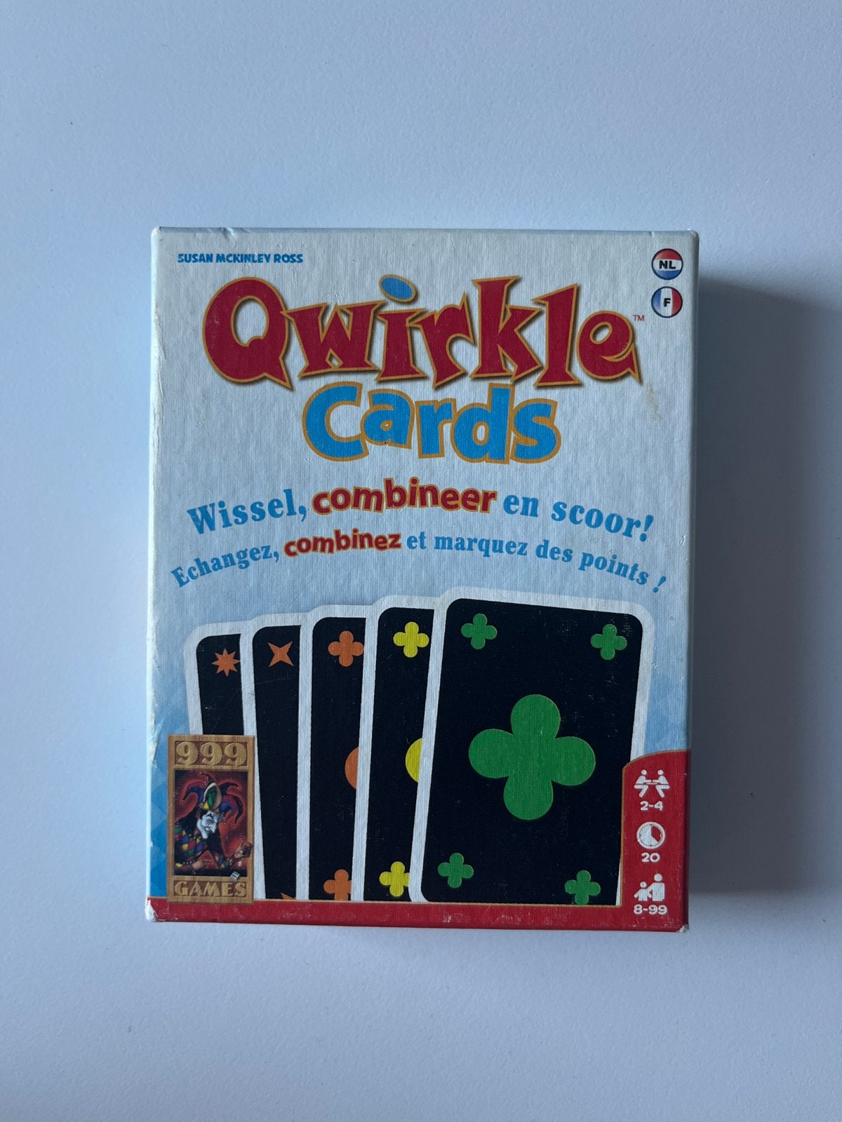 Qwirkle Cards: Wissel, combineer en scoor!, Drie of vier spelers, Ophalen of Verzenden, Gebruikt