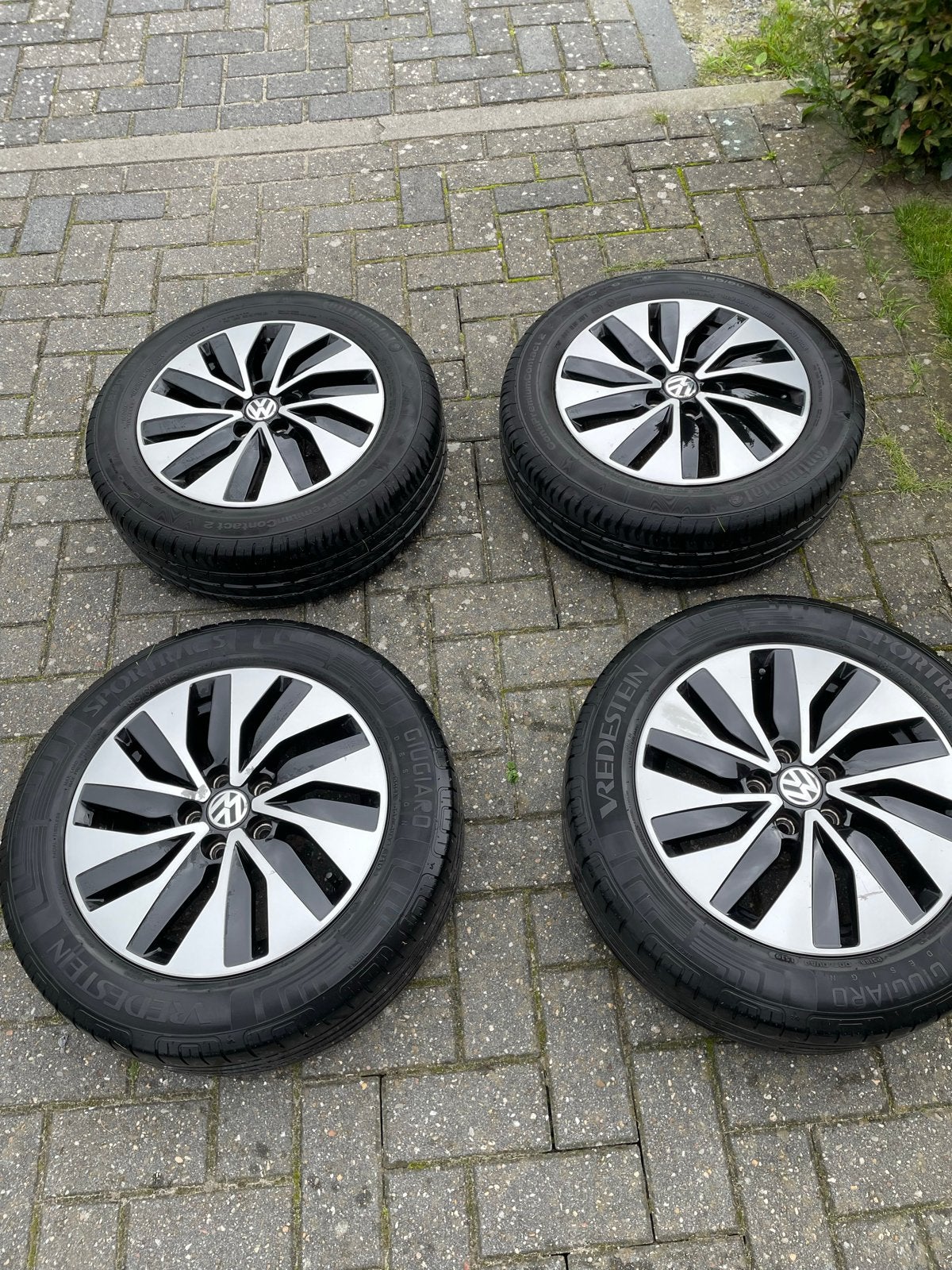 Mooie set 15 inch velgen Volkswagen Polo, Ophalen, Gebruikt, 15 inch, Banden en Velgen