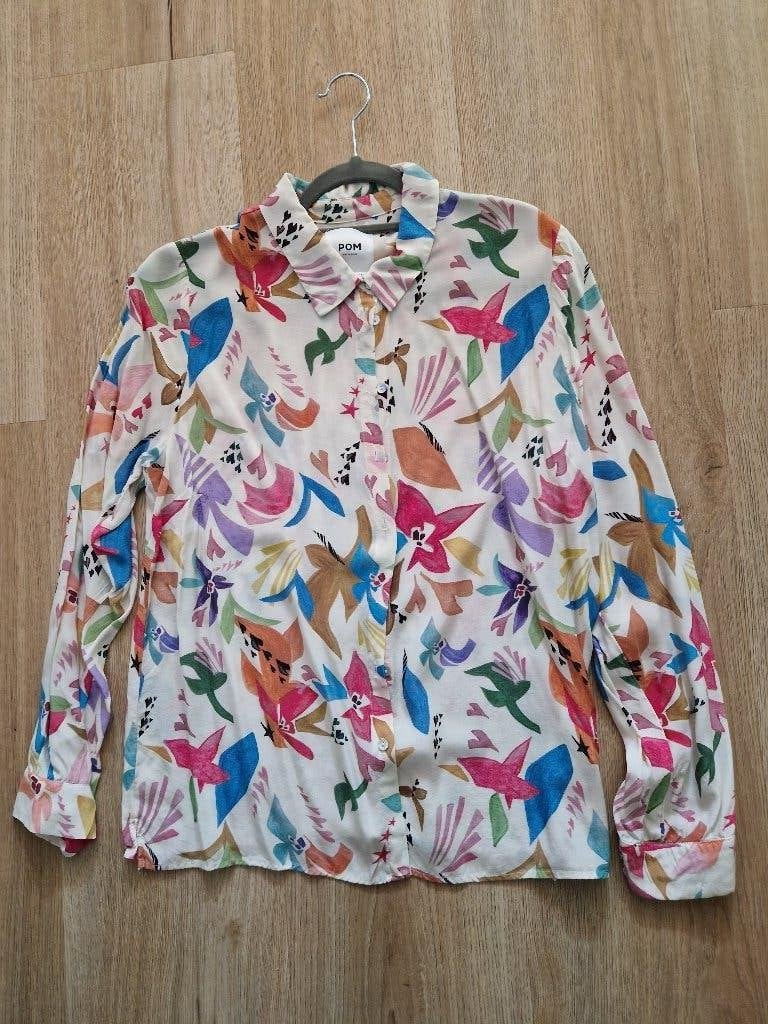 POM Amsterdam Mila blouse ZGAN, Kleding | Dames, Maat 38/40 (M), Meerkleurig, Ophalen of Verzenden, Zo goed als nieuw