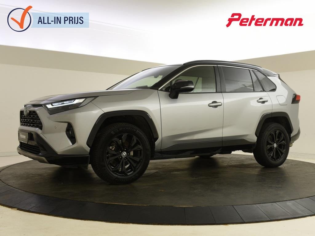 Toyota RAV4 2.5 Hybrid Style Bi Tone | Elektr. a. Klep | Car, Auto's, 12 maanden, Gebruikt, Leder en Stof, Verwarmde buitenspiegels