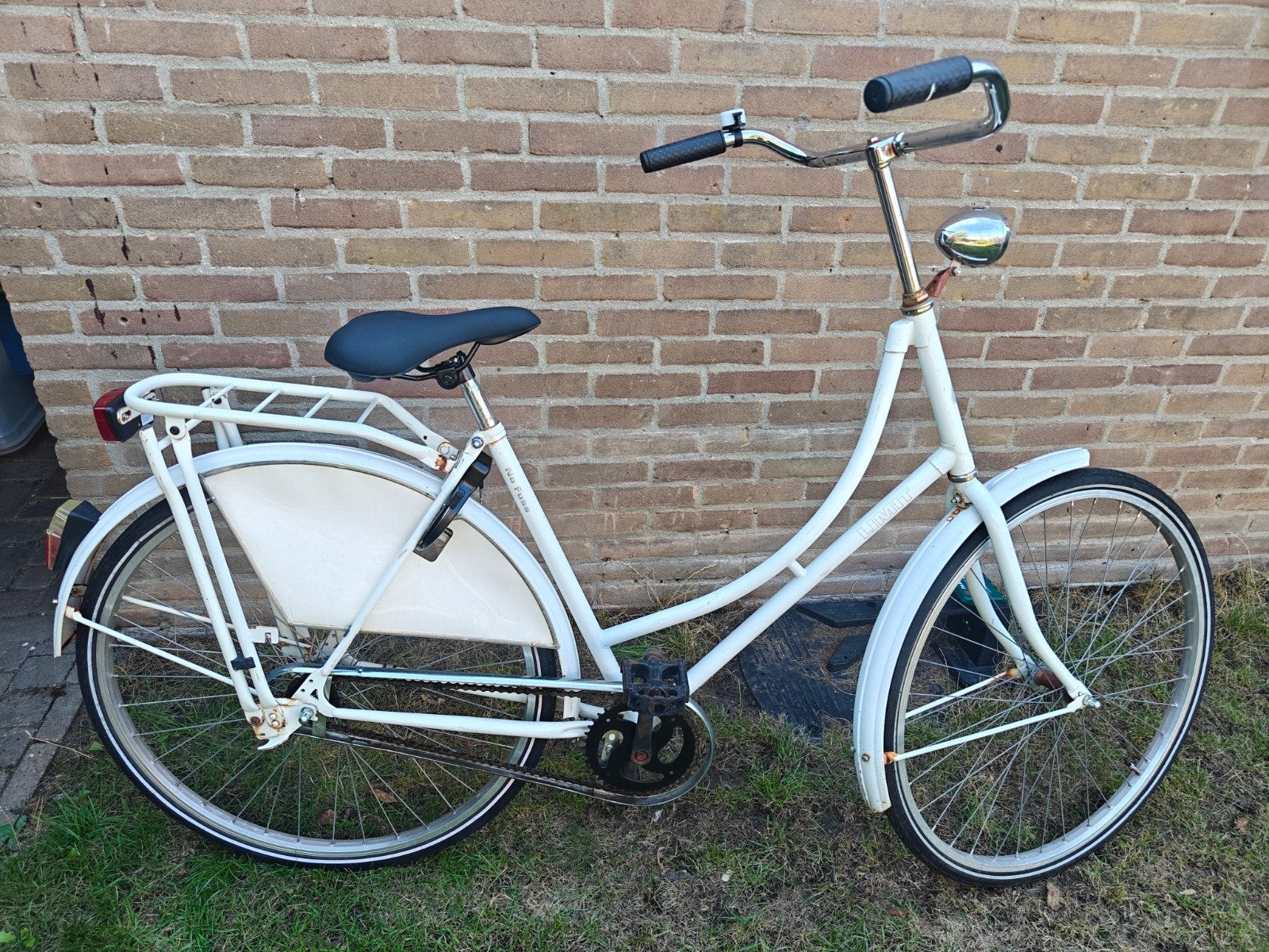 Witte Limit Oma fiets helemaal compleet, Fietsen en Brommers, 50 tot 53 cm, Ophalen, Terugtraprem, Limit