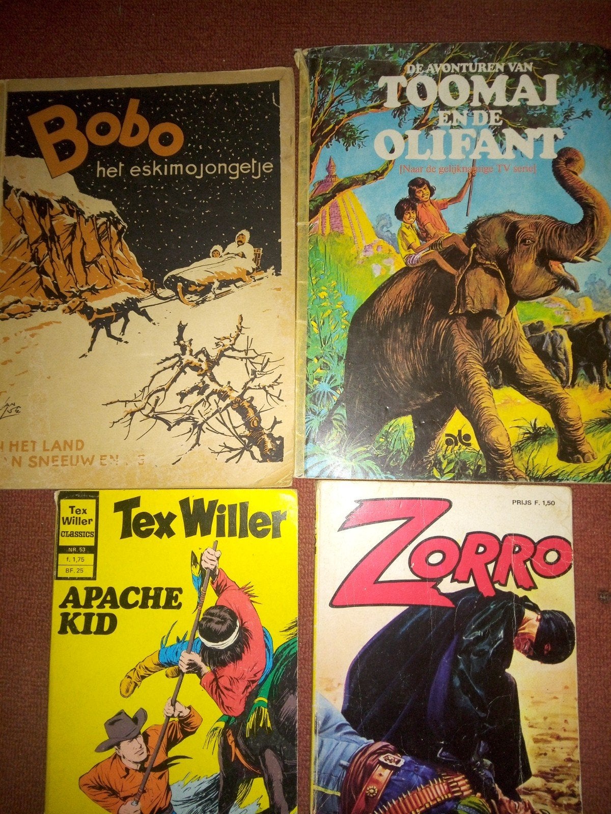 Vintage Stripboeken Collectie: Bobo, Toomai, Tex Willer, r, Verzenden