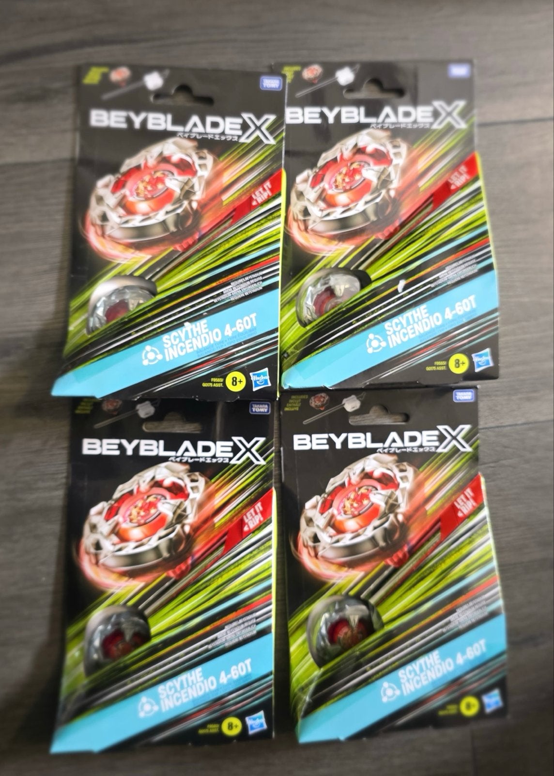 4x Beyblade X Scythe Incendio 4-60T - Nieuw in verpakking, Kinderen en Baby's, Speelgoed | Overig, Ophalen of Verzenden, Nieuw