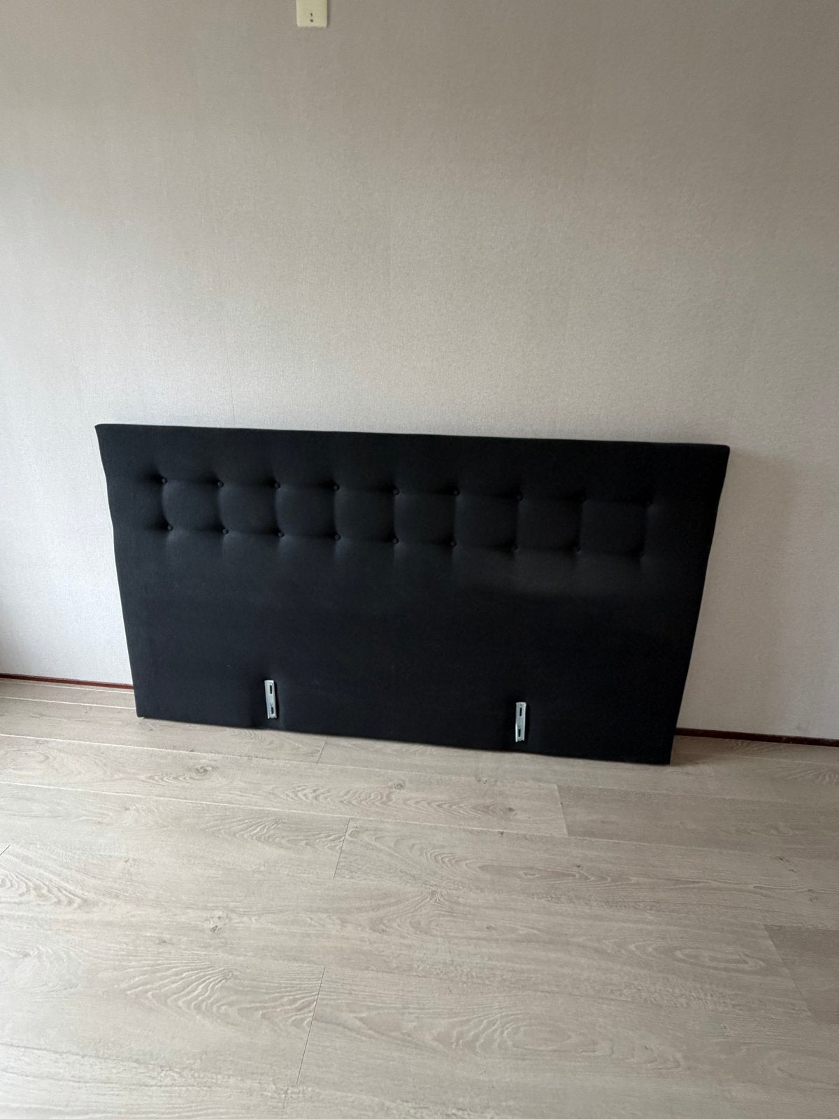 Zwart boxspring hoofdbord / kopschot z.g.a.n., Ophalen, Zwart, Tweepersoons, Zo goed als nieuw
