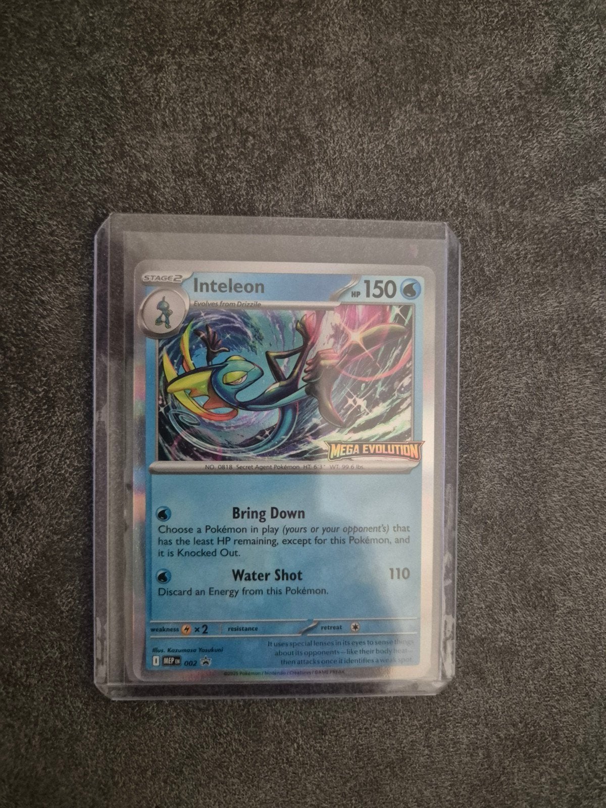 Inteleon Pokémon Kaart - Mega Evolution, Ophalen of Verzenden, Zo goed als nieuw, Losse kaart