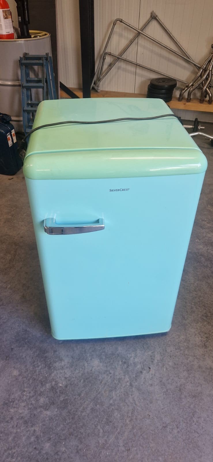 Silvercrest retro mini koelkast - Mintgroen, Witgoed en Apparatuur, Koelkasten en IJskasten, 45 tot 60 cm, Ophalen, 85 tot 120 cm