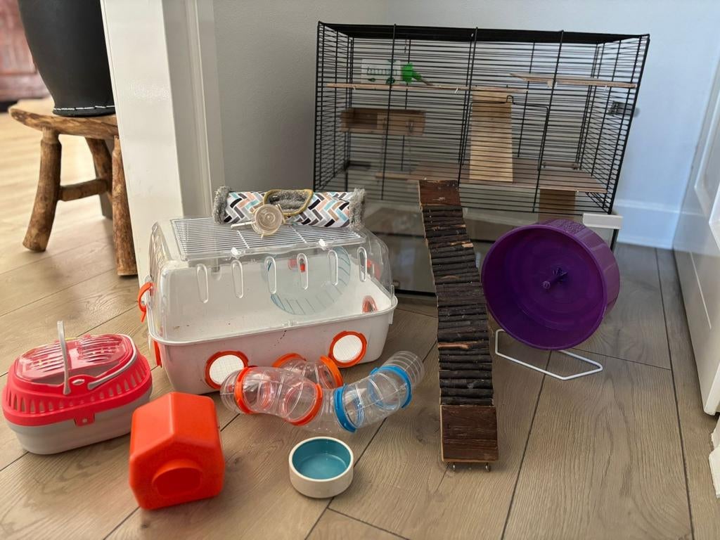 Hamsterkooi met glazen onderbak, Ophalen, Minder dan 75 cm, Kooi, Minder dan 60 cm