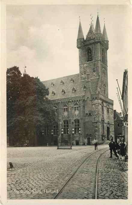 301-359-037 Sluis Stadhuis, Verzenden, Voor 1920, Zeeland