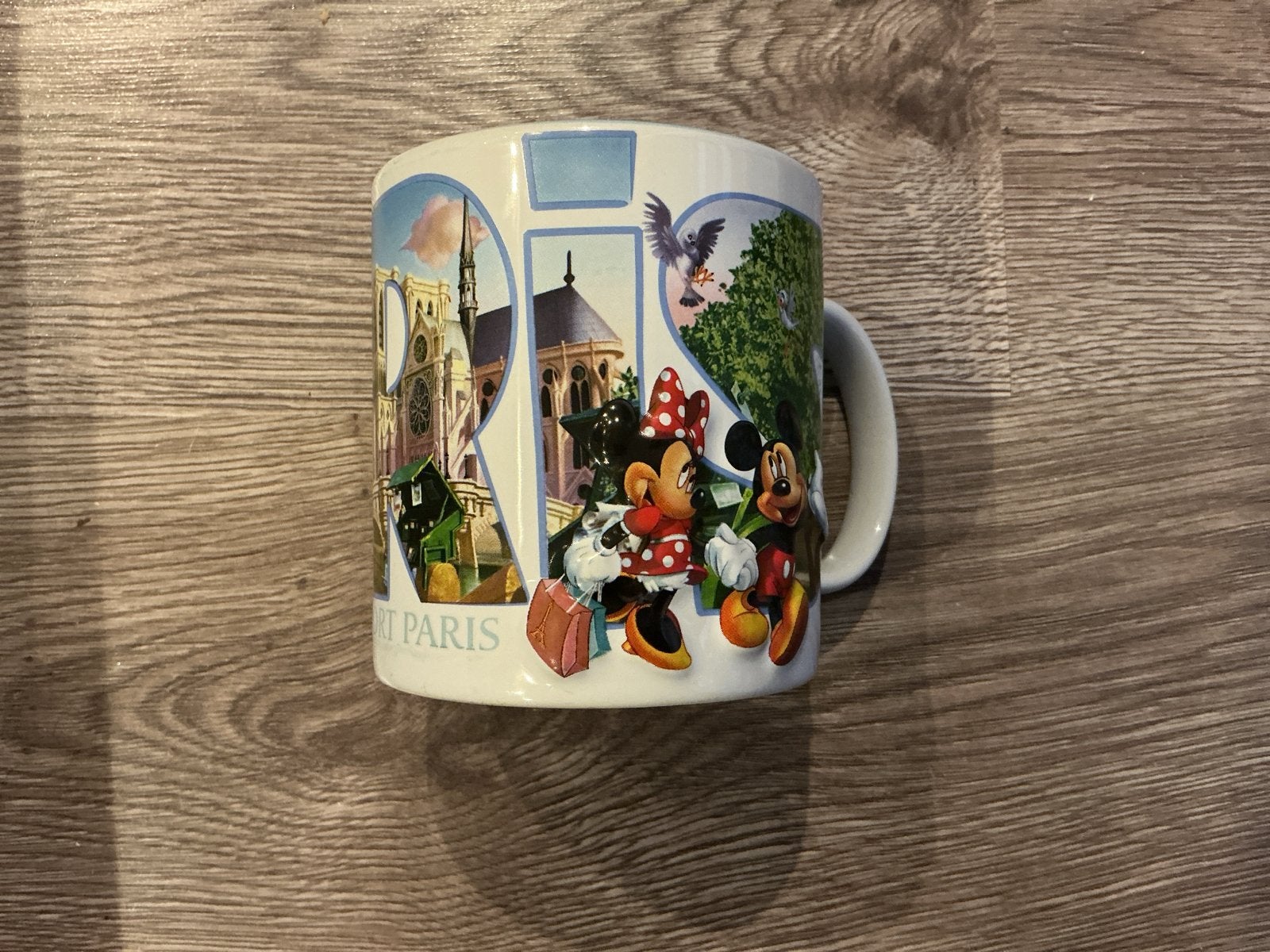 Disney Mickey Minnie Parijs Mok - Disneyland Resort, Overige typen, Verzenden, Zo goed als nieuw, Steen/keramiek