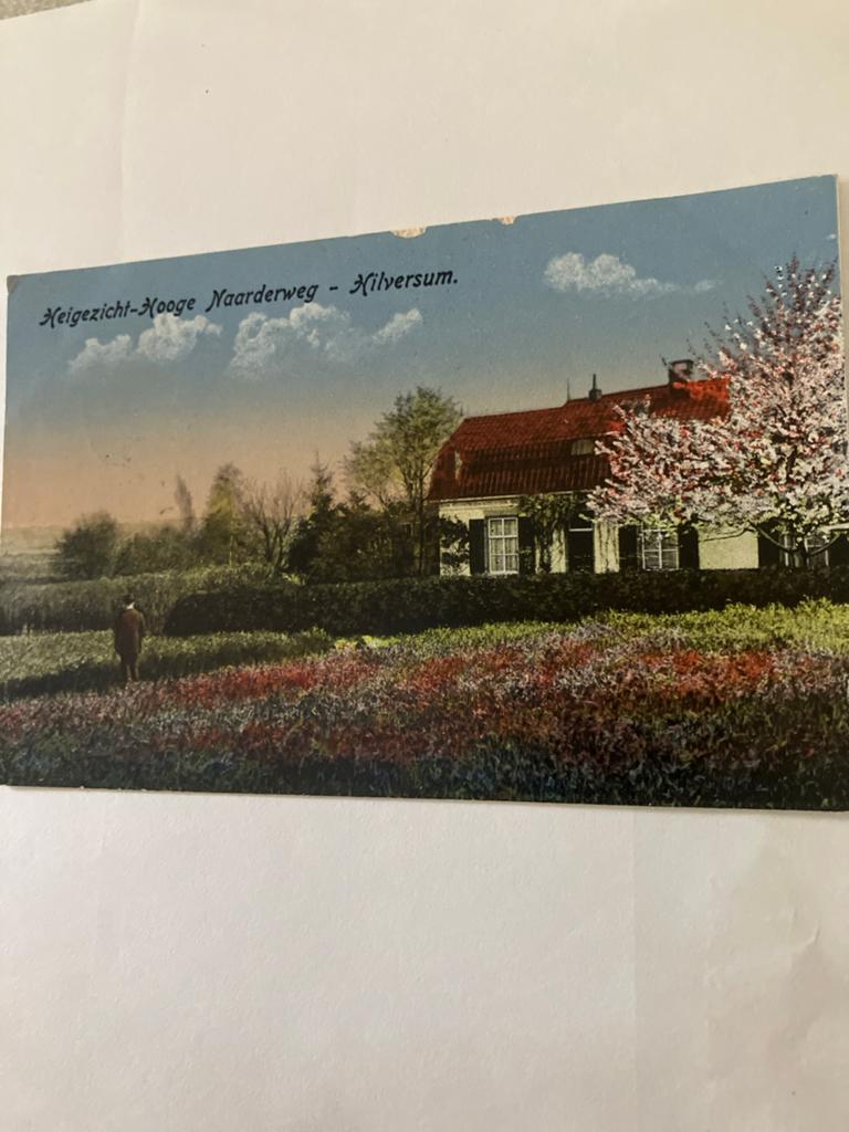 Oude Ansichtkaart Hilversum - Hooge  Naarderweg, Verzamelen, Ansichtkaarten | Nederland, Ophalen of Verzenden, Voor 1920, Gelopen