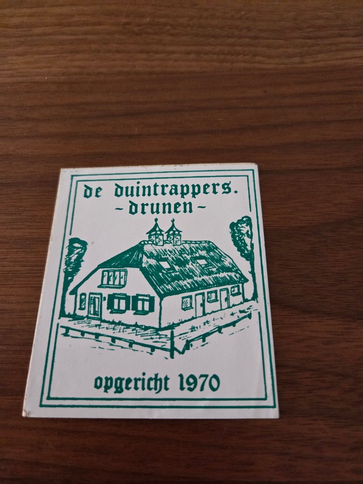 1472 Vintage Sticker "De Duintrappers - Drunen" (10x8 cm), Ophalen of Verzenden, Gebruikt, Overige typen