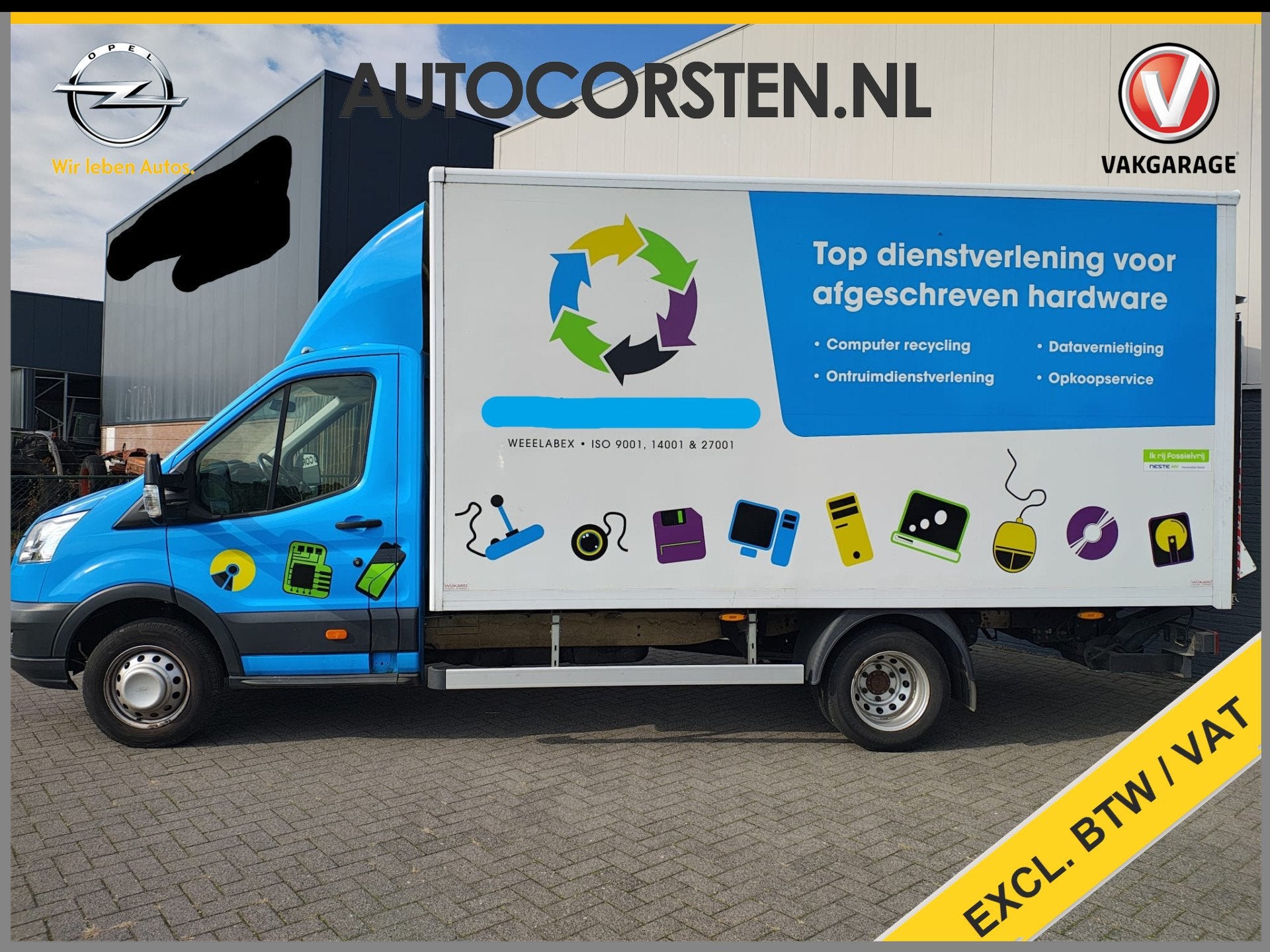 Ford Transit 350 2.2TDCI 155PK Laadklep Bakwagen L4 3-Persoo, 13 km/l, Euro 5, Gebruikt, Zwart