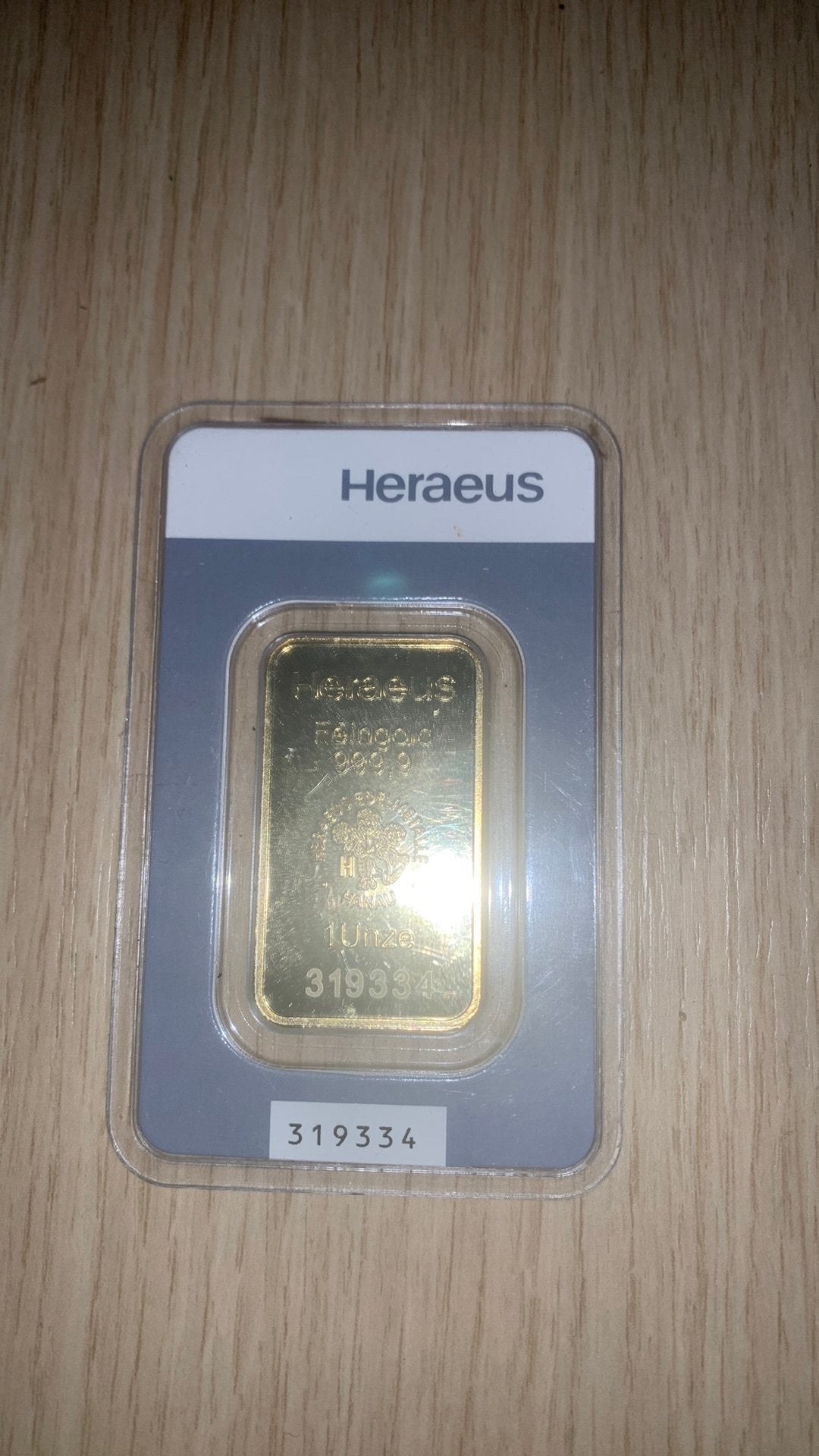 HERAEUS GOUD 1 ONS mag voor mooie prijs weg, Ophalen of Verzenden, Goud