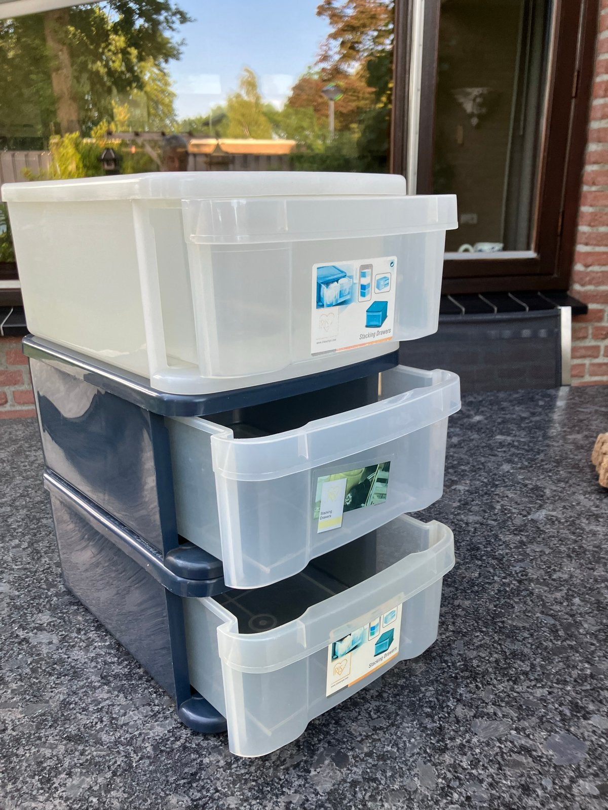 Handige opbergboxen met lades - 3 stuks, Ophalen, Gebruikt, 50 tot 75 cm, Minder dan 50 cm