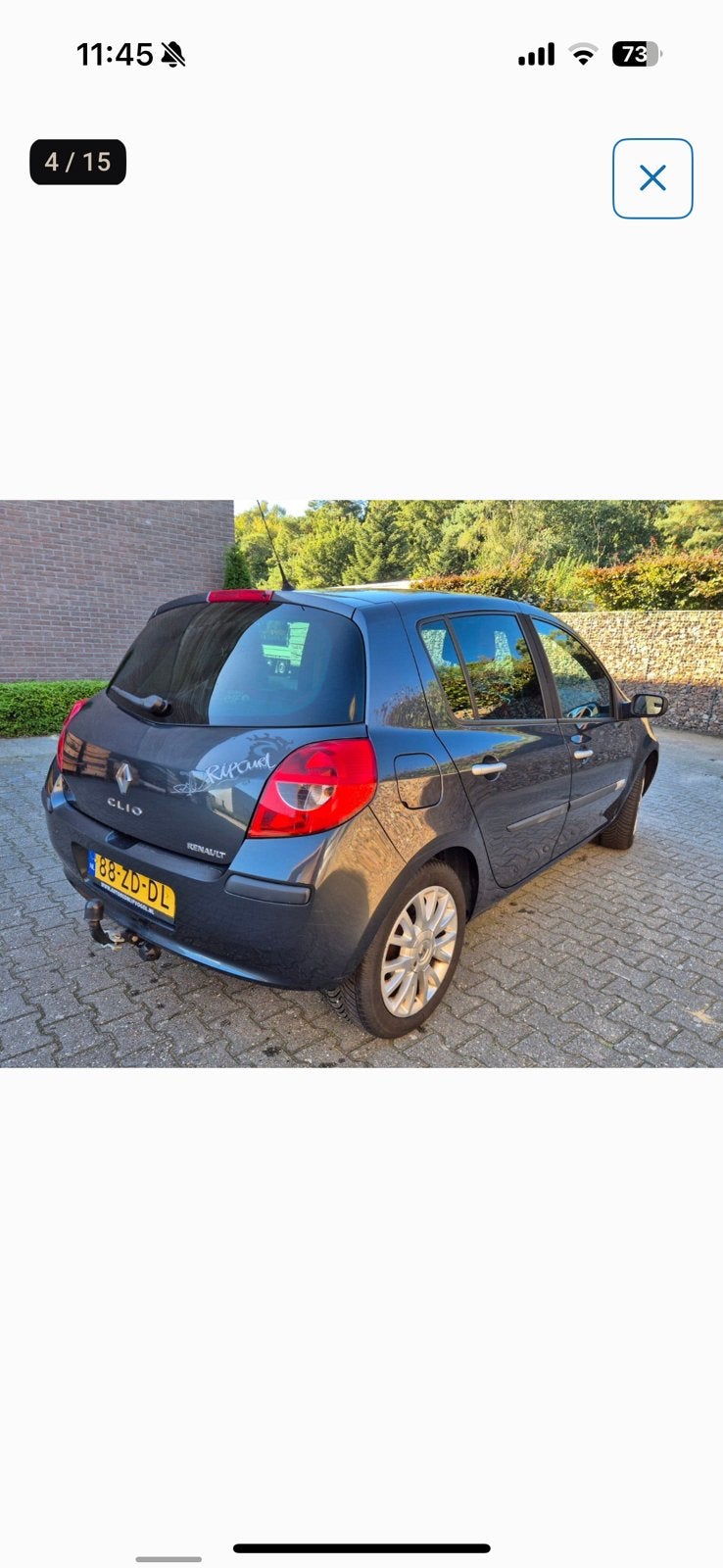 Zeer nette onderhouden renault clio NAP, Dealer onderhouden, Handgeschakeld, Particulier, Zilver of Grijs