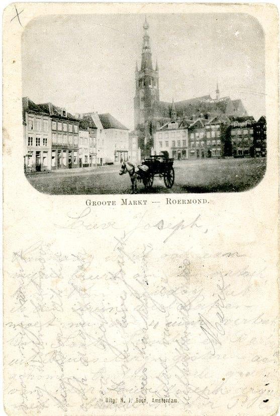 Roermond Groote Markt, Ophalen of Verzenden, Voor 1920, Gelopen, Limburg