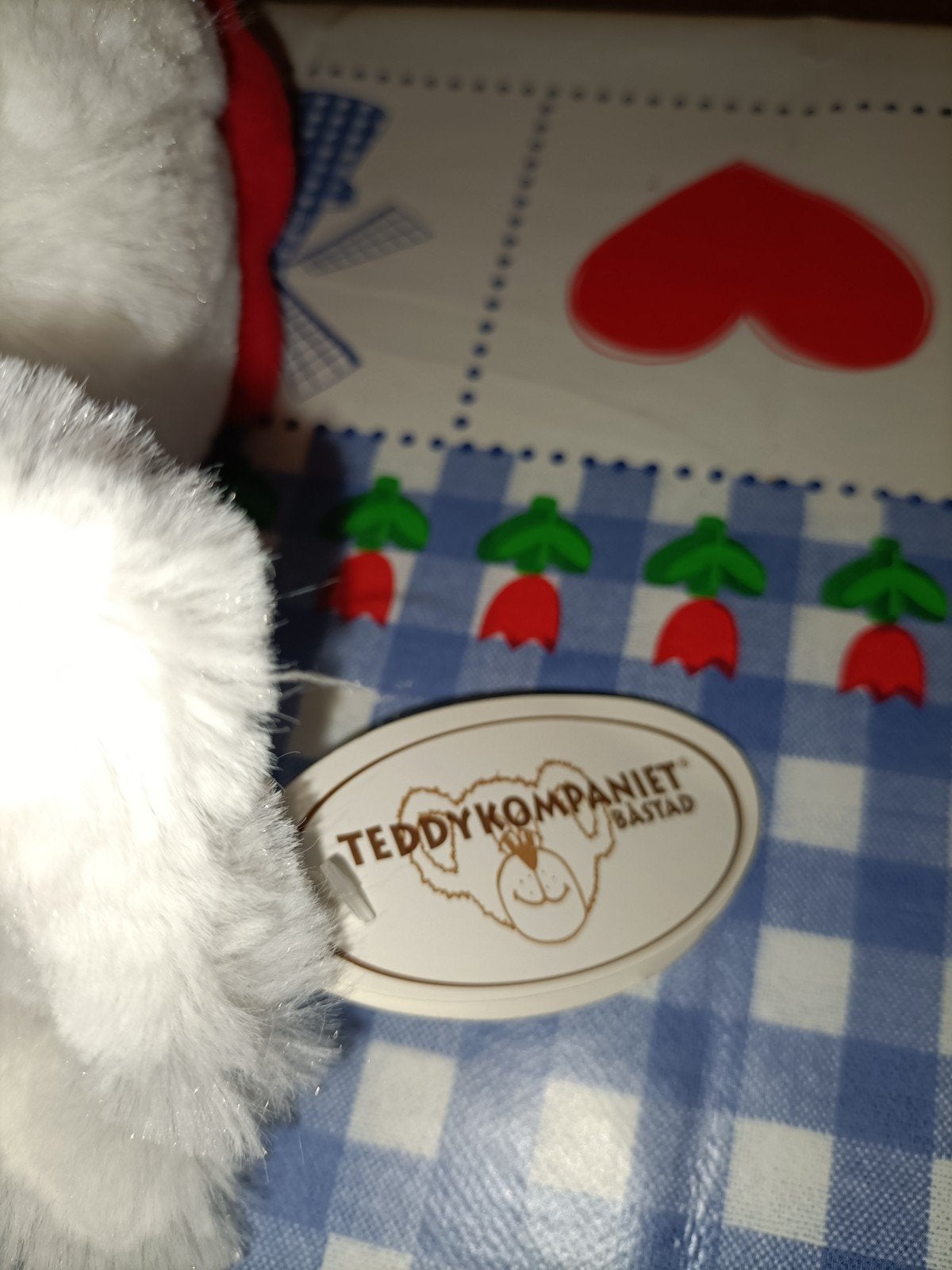Kip knuffel wit 25 cm groot Teddy Kompaniet bastad, Ophalen of Verzenden, Zo goed als nieuw, Overige typen