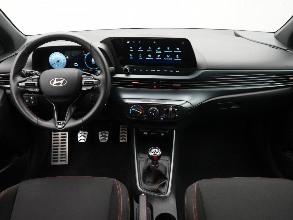 Hyundai i20 1.2 N Line | Navigatie | Private lease 429 p.m., Auto's, 12 maanden, Gebruikt, Zwart, 4 cilinders