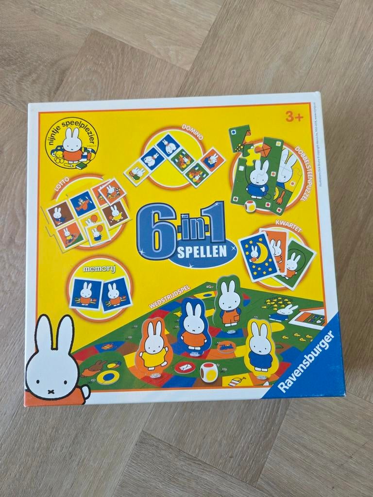 Ravensburger Nijntje 6 in 1 grote spellendoos, Een of twee spelers, Ophalen of Verzenden, Zo goed als nieuw, Ravensburger