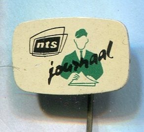 NTS Journaal blik omroep speldje ( V_052), Verzenden, Zo goed als nieuw, Merk, Speldje of Pin