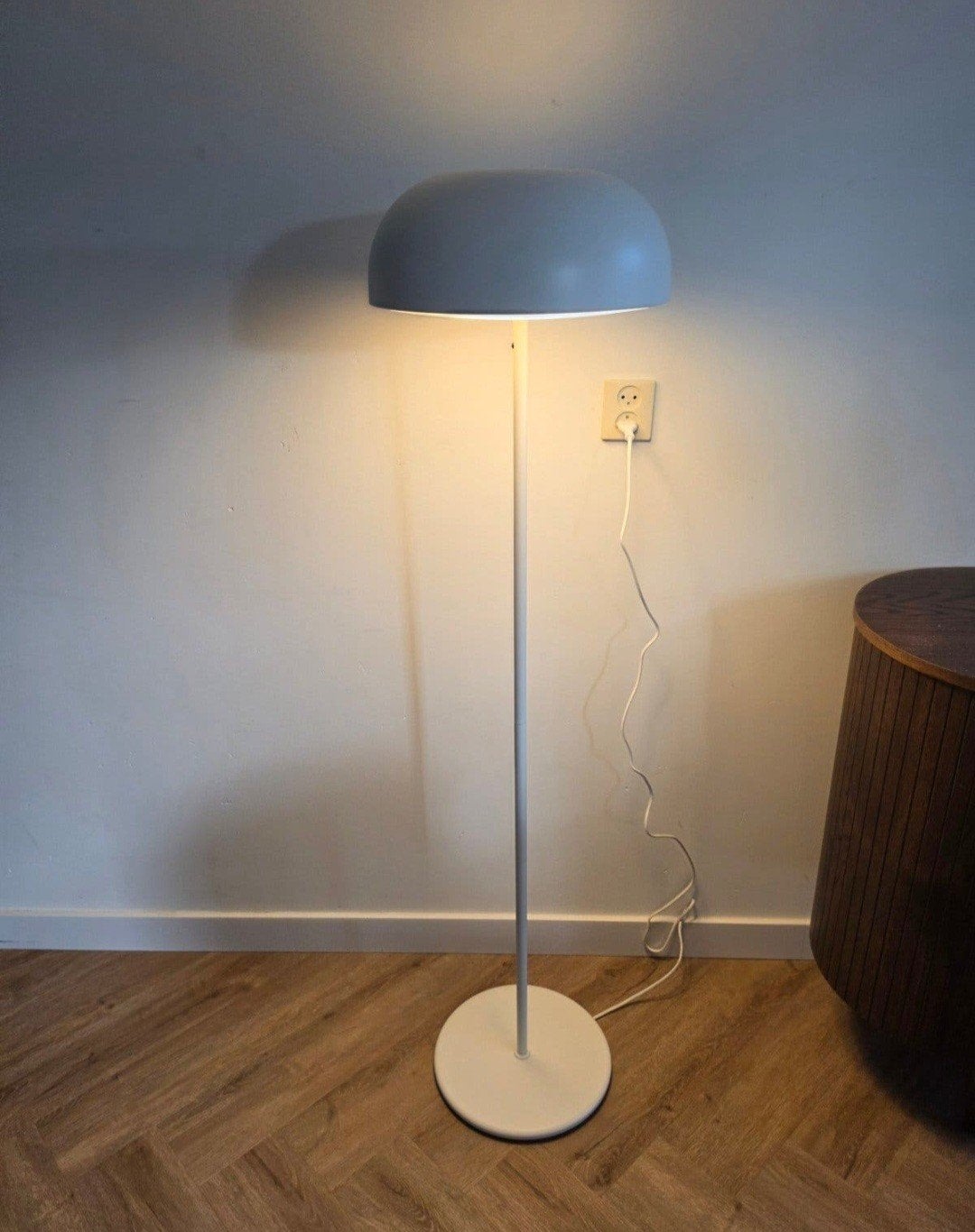 ikea vintage nymane mushroom lamp space age, Kunststof, Ophalen of Verzenden, Zo goed als nieuw, Spaceage